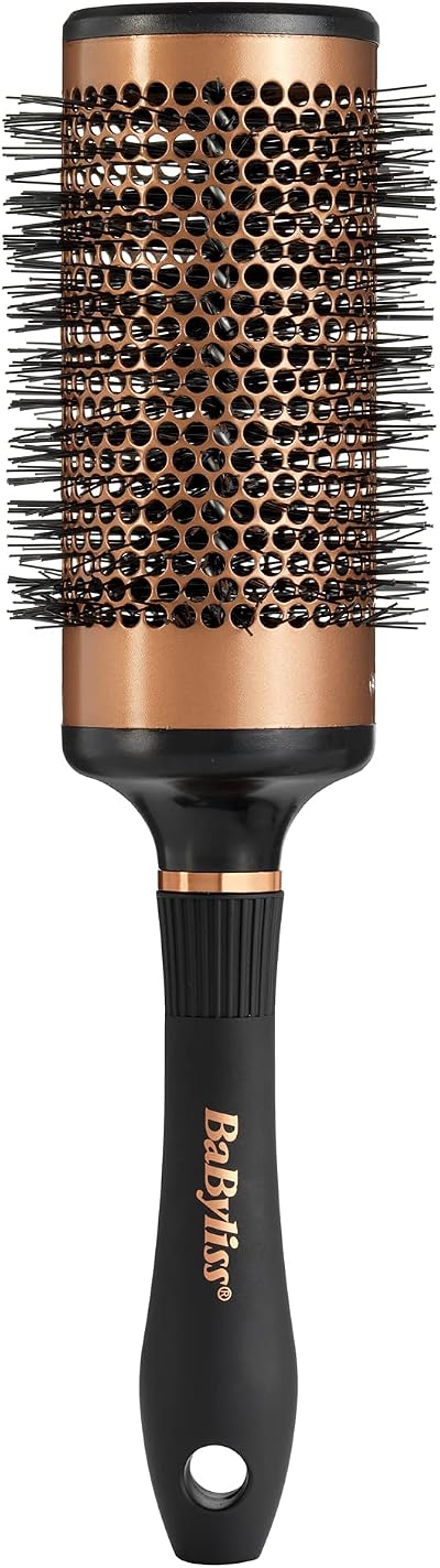 BaByliss Copper 53mm Large Thermal Round Hair Brush for Blow Drying Black