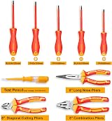 Ingco 9Pcs 1000V VDE Insulated Hand Tools Set Screwdrivers Pliers Test Pencil view 5