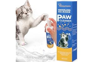 folaymass Magic Foam - Paw Cleaner for Dogs, Cats, and Pets, Waterless Dry Shampoo Foam with Silicone Brush, No-Rinse Dog and Cat Paw Washer Scrubber, Good for Puppy, Sensitive Skin