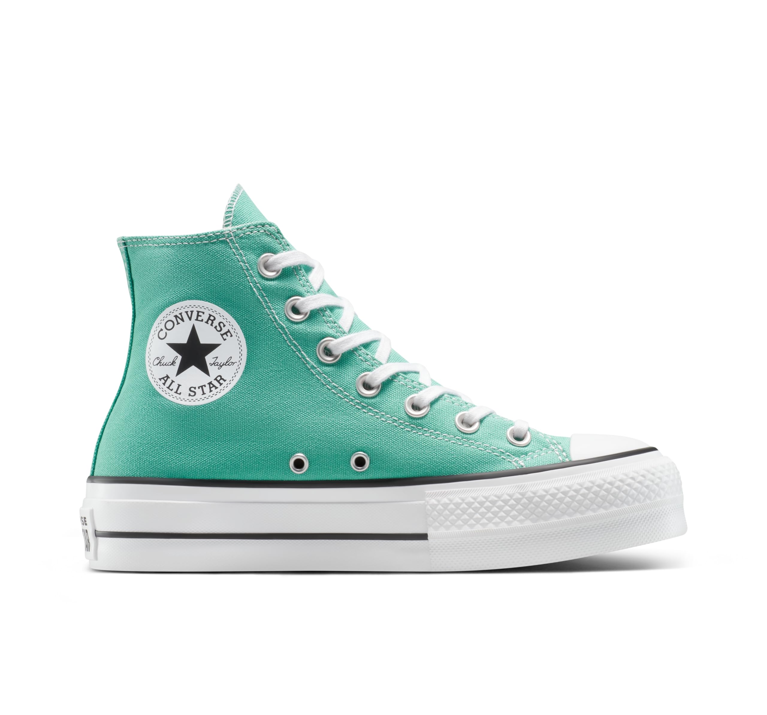 Converse Women's Chuck Taylor All Star Lift Platform High Top, Archive Sea Green/White/Black, 9.5 Image