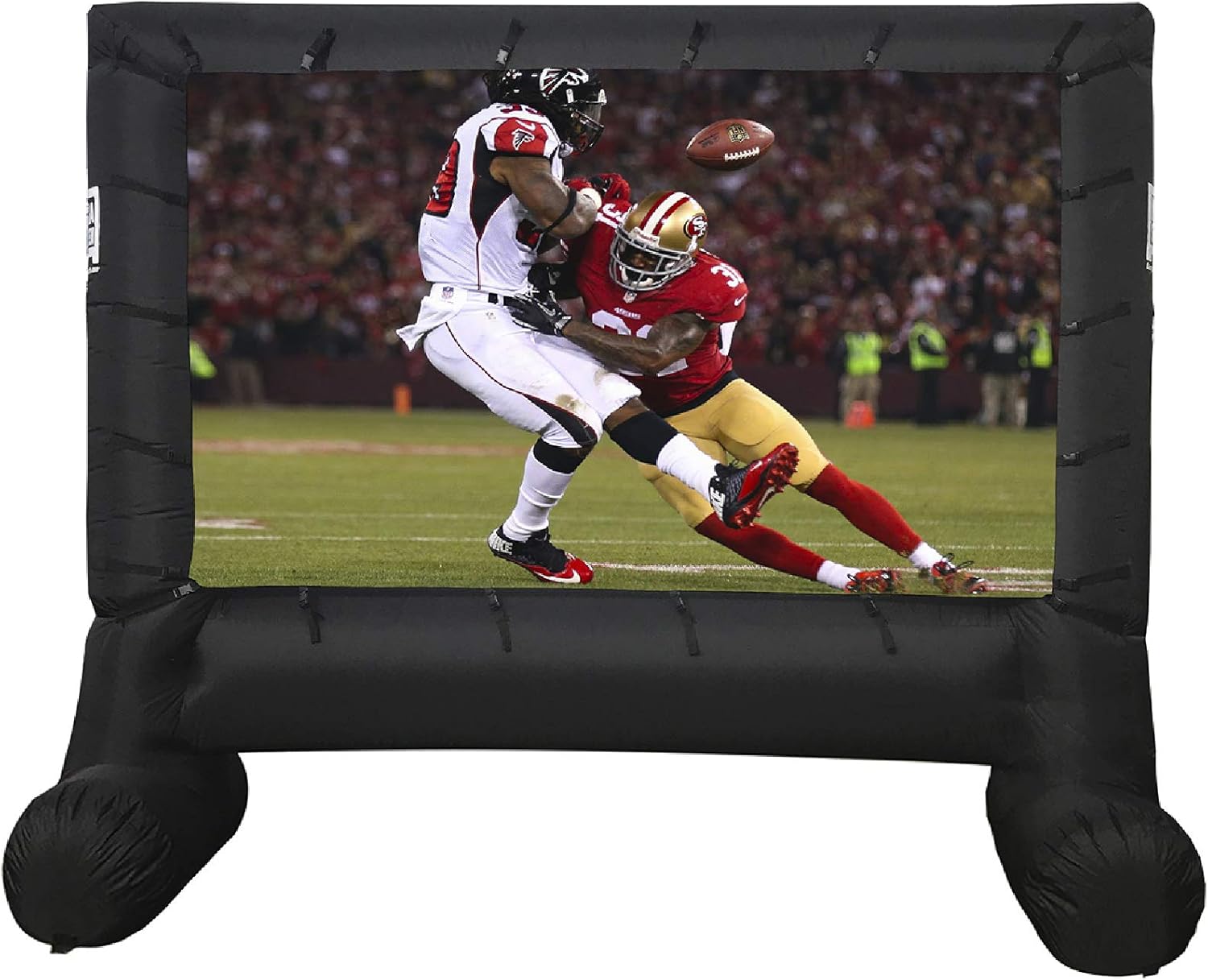 EasyGo Products 14' Inflatable Mega Movie Screen - Canvas Projection Screen for Outdoor Parties - Movie Cinema is Guaranteed to Thrill and Excite. Includes Inflation fan, Tie-Downs and Storage bag : Office Products