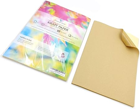 a4 kraft sticker paper