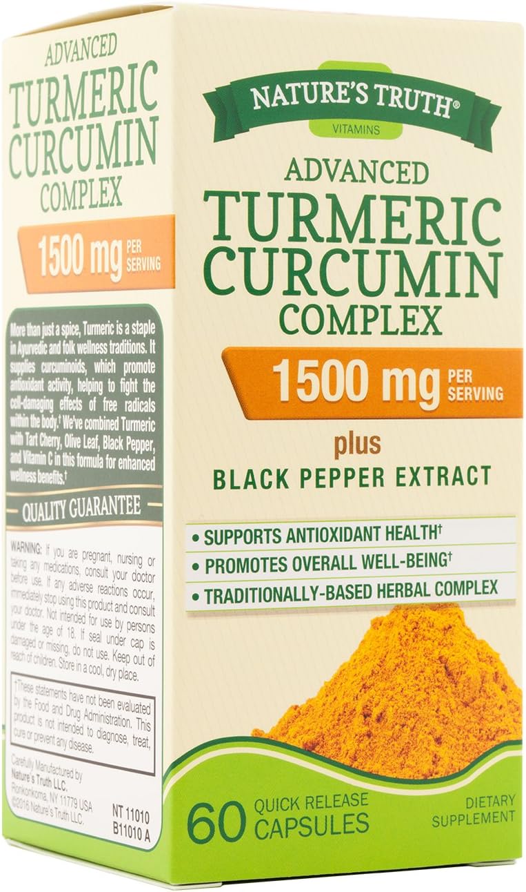 Nature's Truth Turmeric Curcumin Advanced Complex 60 Capsules