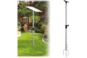 CUUTHOO Starlink Ground Pole Mount Gen 3,Heavy Duty Starlink Mount Pole,Stainless Steel Starlink Gen 3 Ground Mount,Max 4.6ft Height Adjustable Starlink Gen 3 Stand(Pipe Adapter Included)