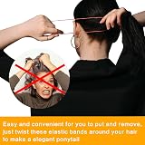 LUERFUN 300Pcs Elastic Hair Bands 2mm Hair Ties Ponytail Holders Multicolor No view 4