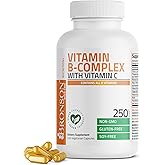 Bronson Vitamin B Complex with Vitamin C - Immune Health, Energy Support & Nervous System Support - Non-GMO, 250 Vegetarian Capsules