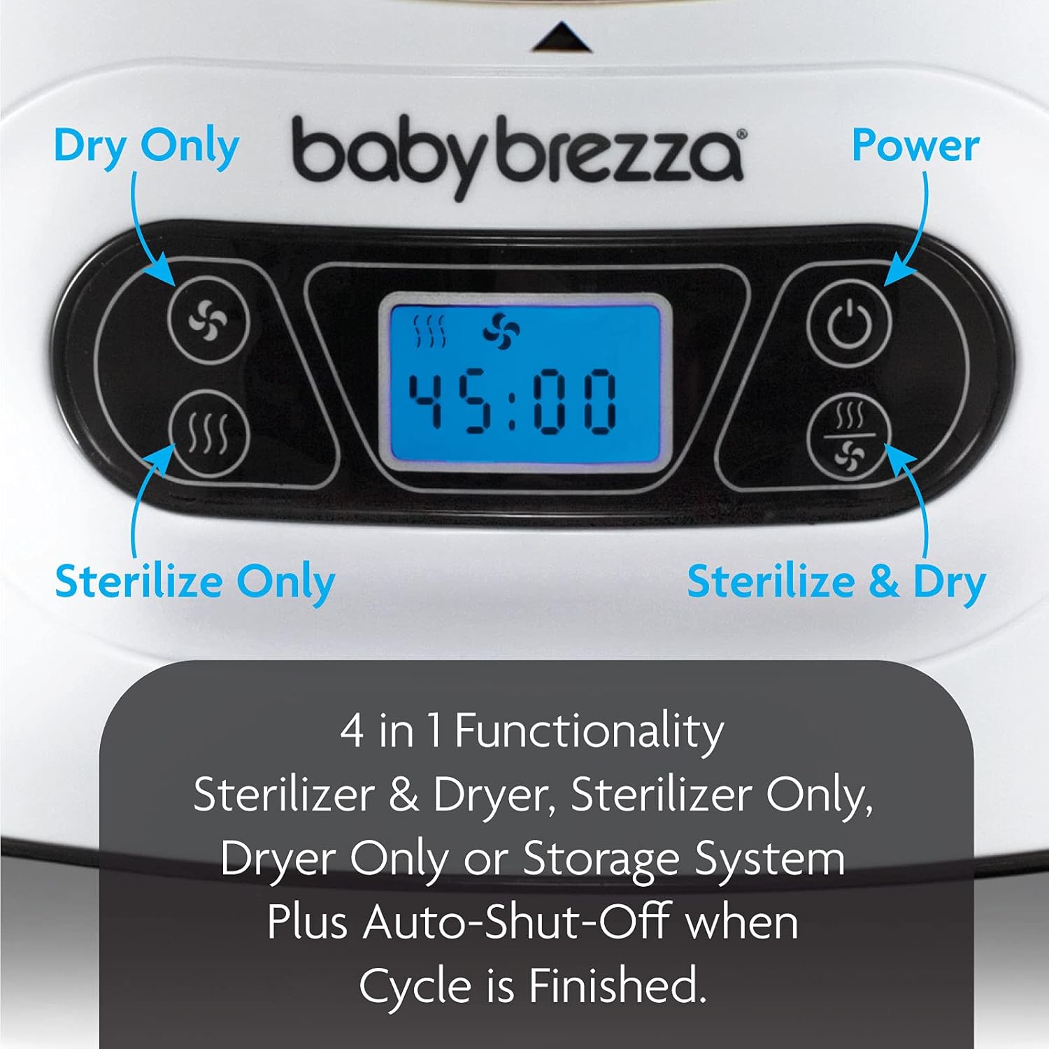 Baby Brezza Baby Bottle Sterilizer and Dryer Machine – Electric Steam Sterilization - Universal Fit - Pacifiers, Glass, Plastic, and Newborn Feeding Bottles : Baby