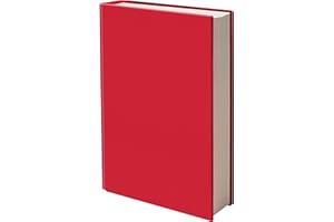 ELLOPI Easy Apply Stretchable Book Cover 1 Pack Red. Jumbo Jacket Fits Most Hardcover Textbooks Up to 9" x 11". Adhesive-Free, Nylon Fabric Protectors. Washable and Reusable School Supply for Students