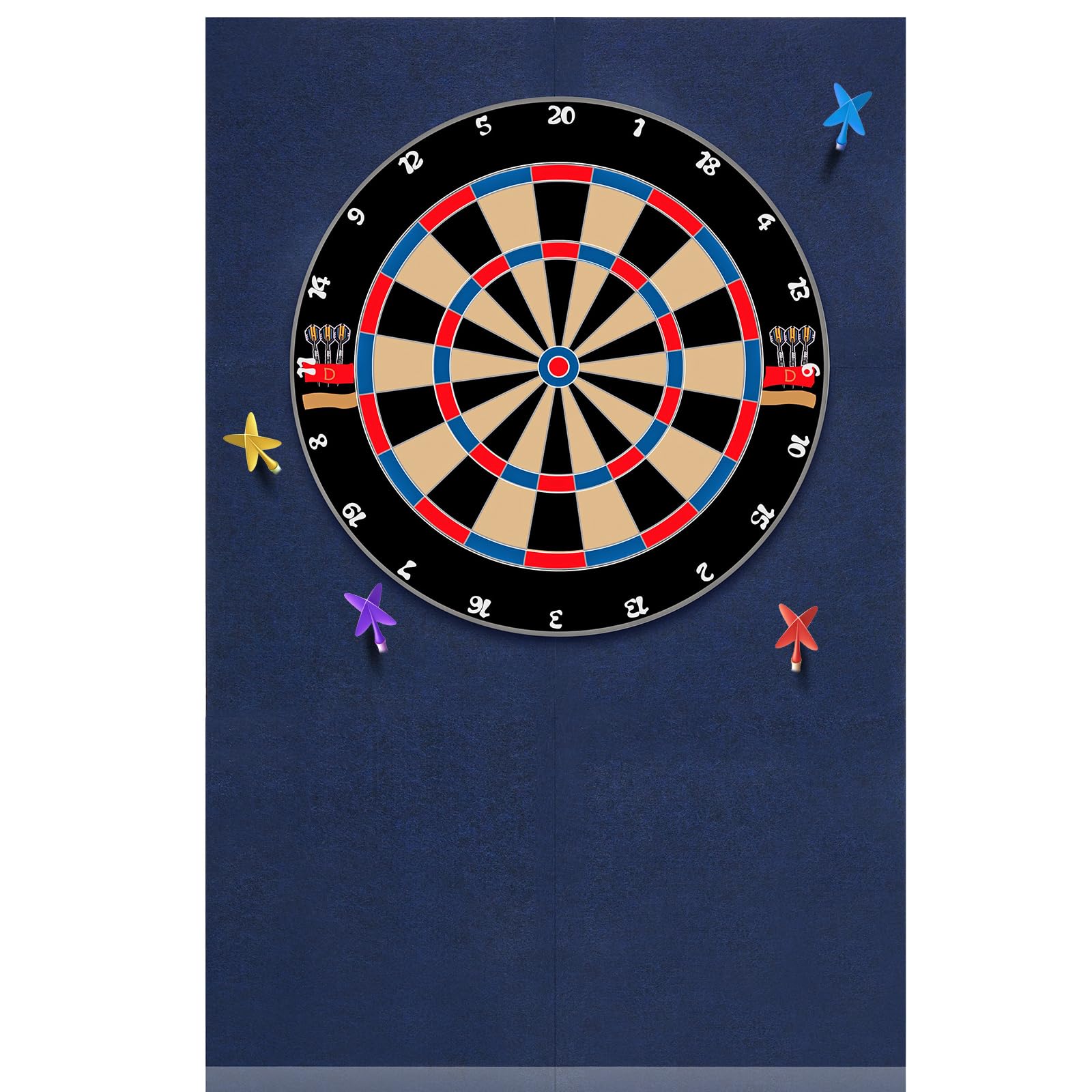 Photo 1 of Windkream Extended Length Dartboard Surround Wall Protector for Professional 17.75 and 18 in Dartboard Felt Wall Tiles Dart Board Backer, 36 H x 24 W x 0.5 Thickness