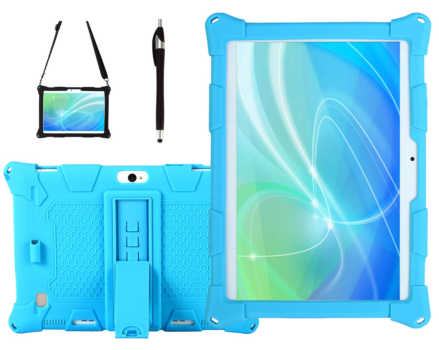 AKNICI Case Cover for Dragon Touch K10 Max10/Tianyida TYD-108 TYD-107/Haehne 10.1/SZWEIL 10/MaiTai 10/YUNTAB K107/GOODTEL G3/VANKYO MatrixPad S30/ALLDOCUBE iPlay10 Pro M5XS/UCSUOKU 10,Skyblue