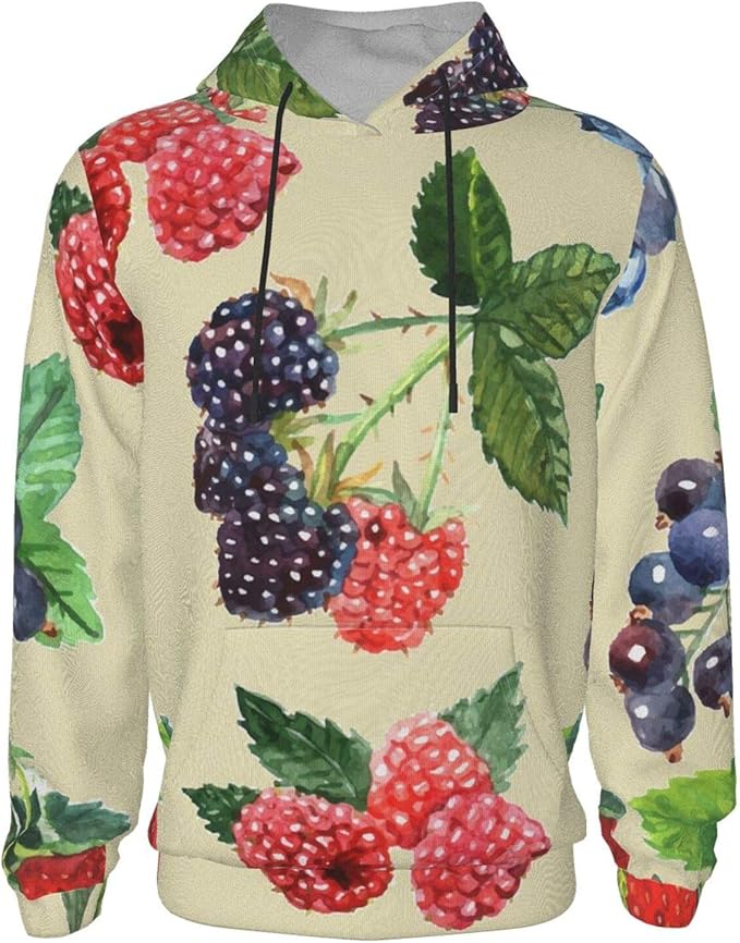 Youth Hoodie Sweatshirt, Strawberry Grapes Blueberry