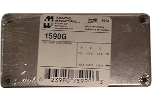 HAMMOND MANUFACTURING Hammond 1590G Diecast Aluminum Enclosure -- Inches (3.9" x 2.0" x 0.9") mm (100mm x 50mm x 24mm)