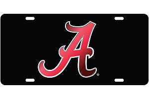 Craftique The University of Alabama Red on Black A Laser Cut Inlaid Mirror Tag