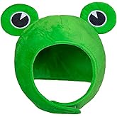 Cute Plush Frog Hat Cap for Halloween Costume Cosplay,Frog Eye Headband Head Hoop Makeup Soft Elastic Hair Band