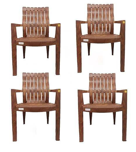 Varmora Lumbo Chair (Set of 4) (wallnut Colour)