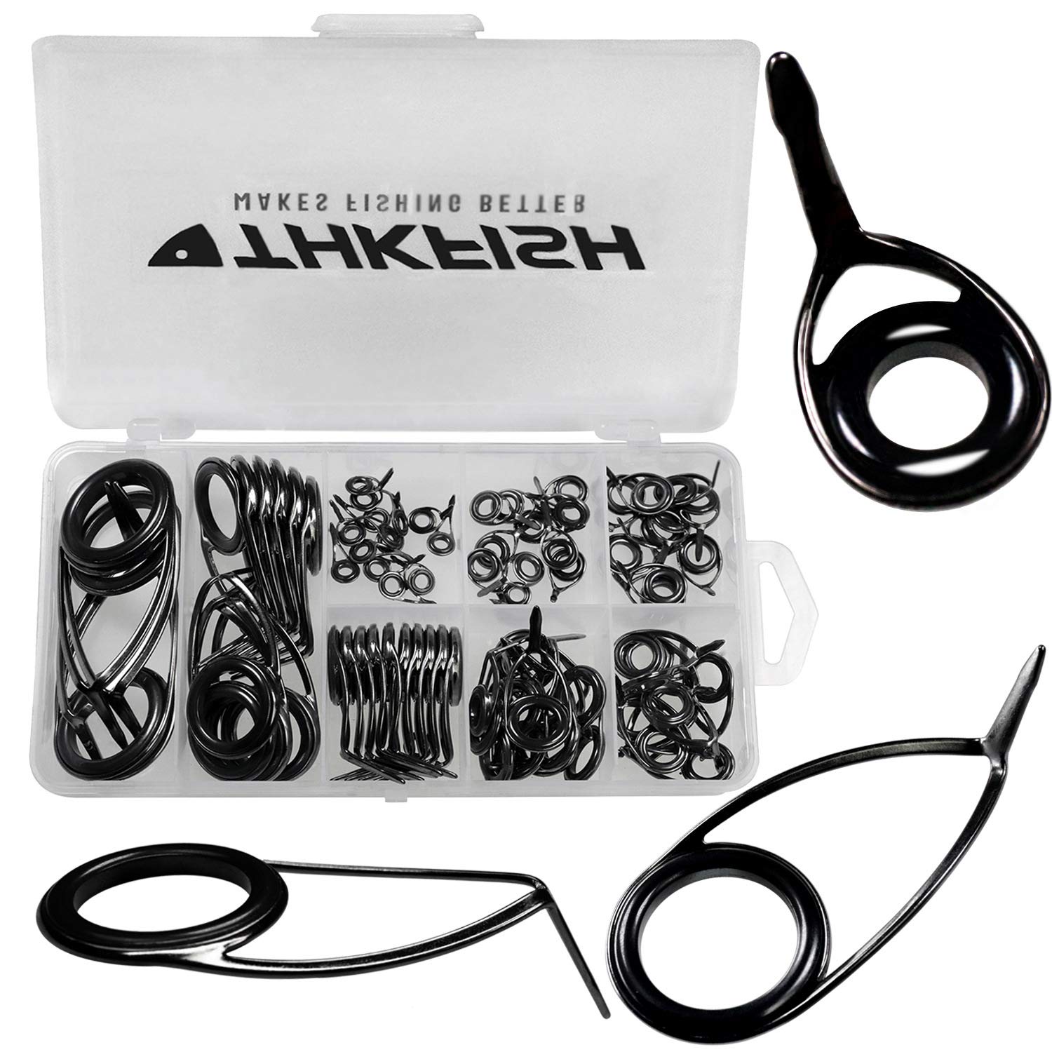 Thkfish Rod Repair Kit Fishing Rod Guides Ceramics Stainless Steel