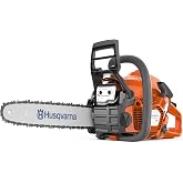 Husqvarna 130 Gas Powered Chainsaw, 16 Inch | Chain saw for homeowners featuring 38-cc 2-HP X-Torq, Automatic Oiler, yard maintenance and pruning chainsaw, Model 130