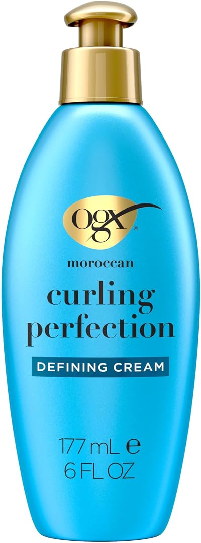 OGX Moroccan Curl Perfection Defining Cream 6oz Curly Hair Frizz Control Argan