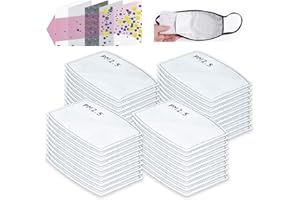 FBFL 200pcs PM2.5 Activated Carbon Filter Insert Replaceable Sheets for Cloth Mask Ship from USA, 5 Layer PM2.5 Filter for Face Cover (200)