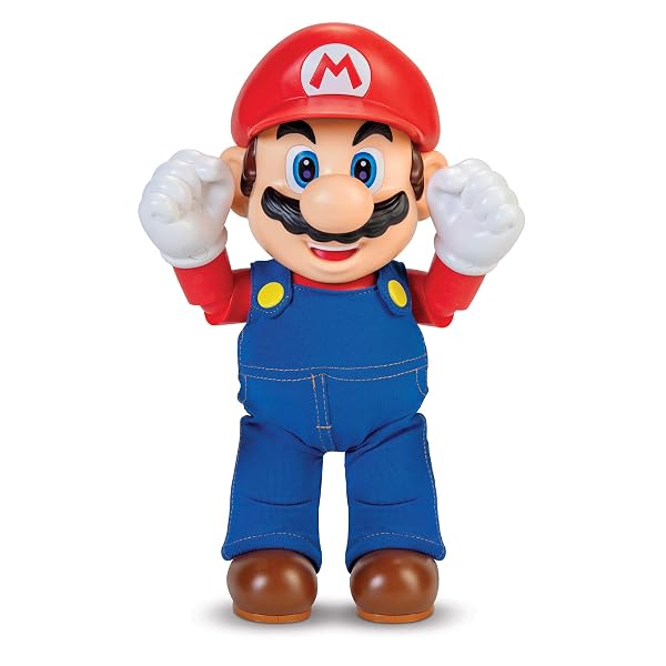 SUPER MARIO IT’S-A ME, MARIO! COLLECTIBLE ACTION FIGURE, TALKING POSABLE MARIO FIGURE, 30+ PHRASES AND GAME SOUNDS – 12 INCHES TALL!