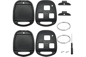 JJCHQ 2 Pack Key Fob Shell Fits for Lexus RX350 RX330 RX300 RX400h RX450h ES300 ES330 GS300 GS400 GS430 GX470 IS300 IS330 LS400 LS430 LX470 SC430 3 Button Keyless Entry Remote Car Key Case Cover Replacement