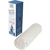 LitoTree Comfort Memory Foam Neck Roll and Cervical Bolster Round Pillow with Removable Washable Soft Cover for Spine and Neck Back Lumbar Leg Vertebra Support (18x6 inch Pillow)