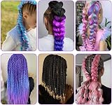 Aomig Braiding Hair Extensions 2Pcs 4 Color Jumbo Braids 122cm High Temp Wire view 6