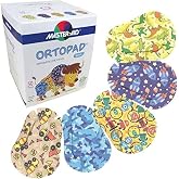 Ortopad&reg; Boys Adhesive Eye Patches, 50/bx, Blue Camo Pack, Med Size 2-4 yr | Soft eco-friendly bamboo fabric, gentle adhesive lets skin breathe, medium size for ages 2-4