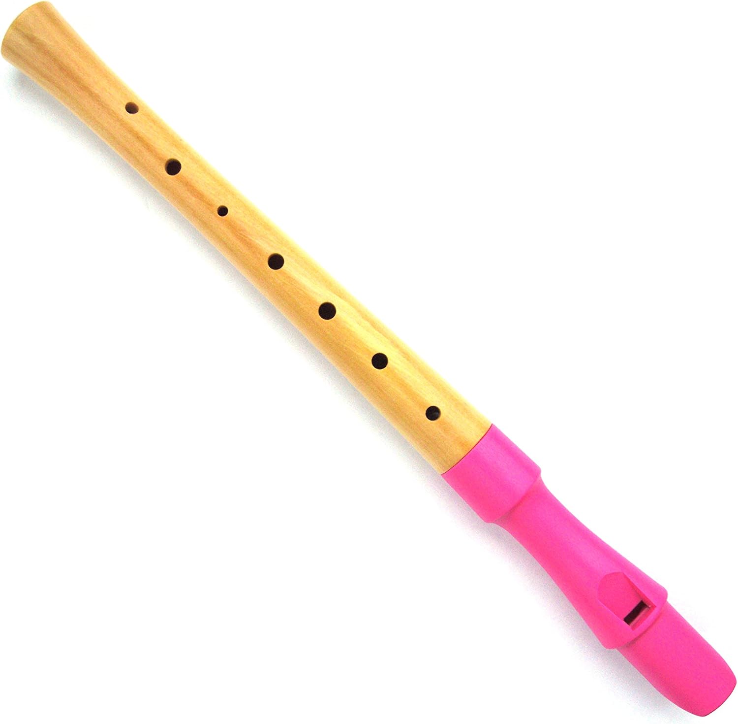 Wooden soprano recorder, school recorder, C-soprano recorder, mouth piece pink, German fingering system, single hole - Image 3