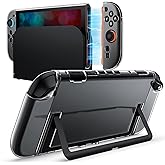 JETech Clear Dockable Case for Nintendo Switch 2 (2025) 7.9 Inch, Soft TPU Grip Cover for Joy-Con Detachable, Slim Carrying Protective PC Back Shell, Anti-Scratch