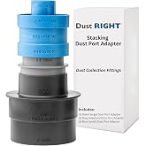 Rockler Dust Right Stacking Dust Port Adapter Set (3-Piece) | Dust Port Adapter Set &ndash; Flexible Dust Connections &ndash; Dust Port Adapters &ndash; Stackable Design &ndash; 3-Piece Set