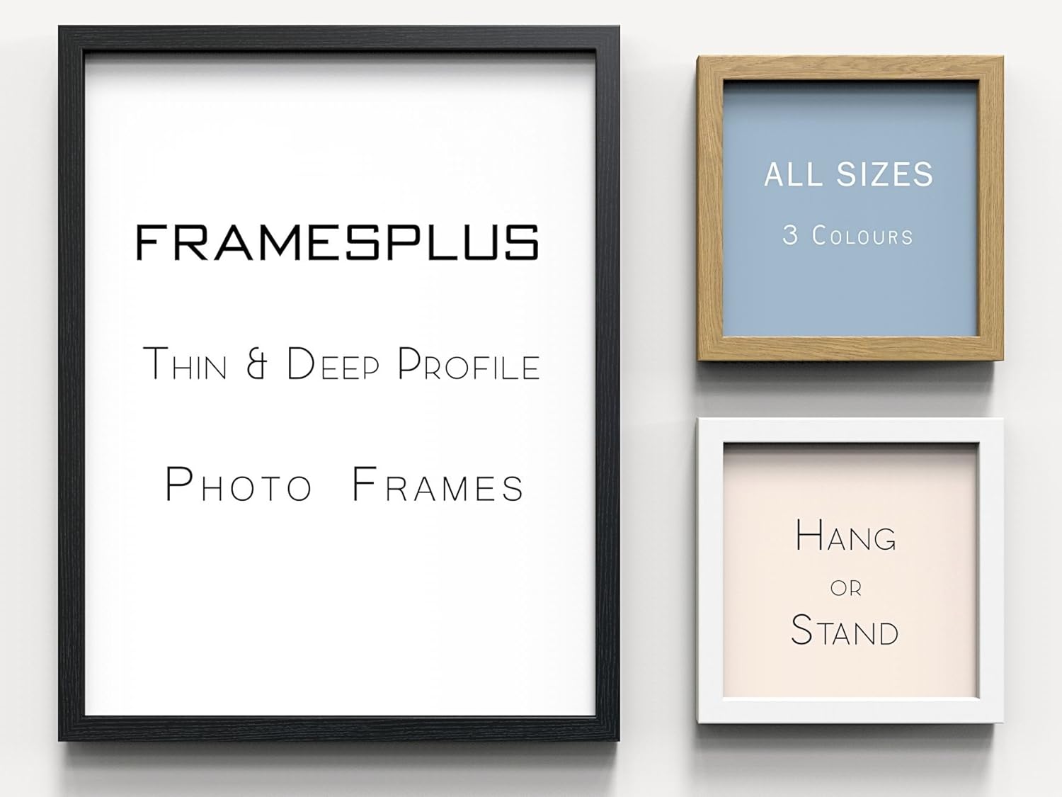 A5 Black Modern Sleek Photo Picture Poster Frame Thin Deep Profile