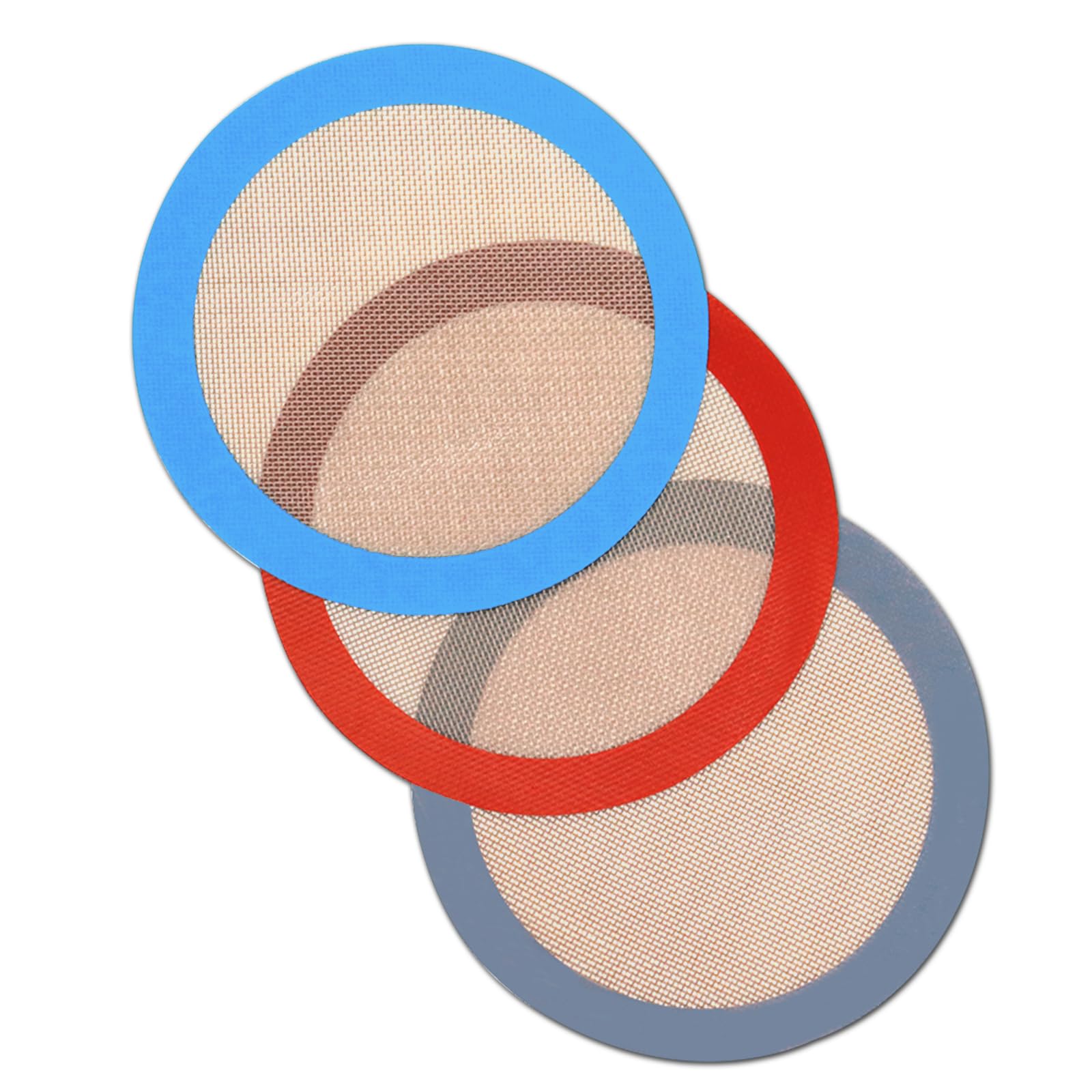 Goalfly 8 Inch Round Silicone Baking Mat Set of 3, Nonstick (20cm) for Cake Pan, Pizza, Pie, Bread and Macaron