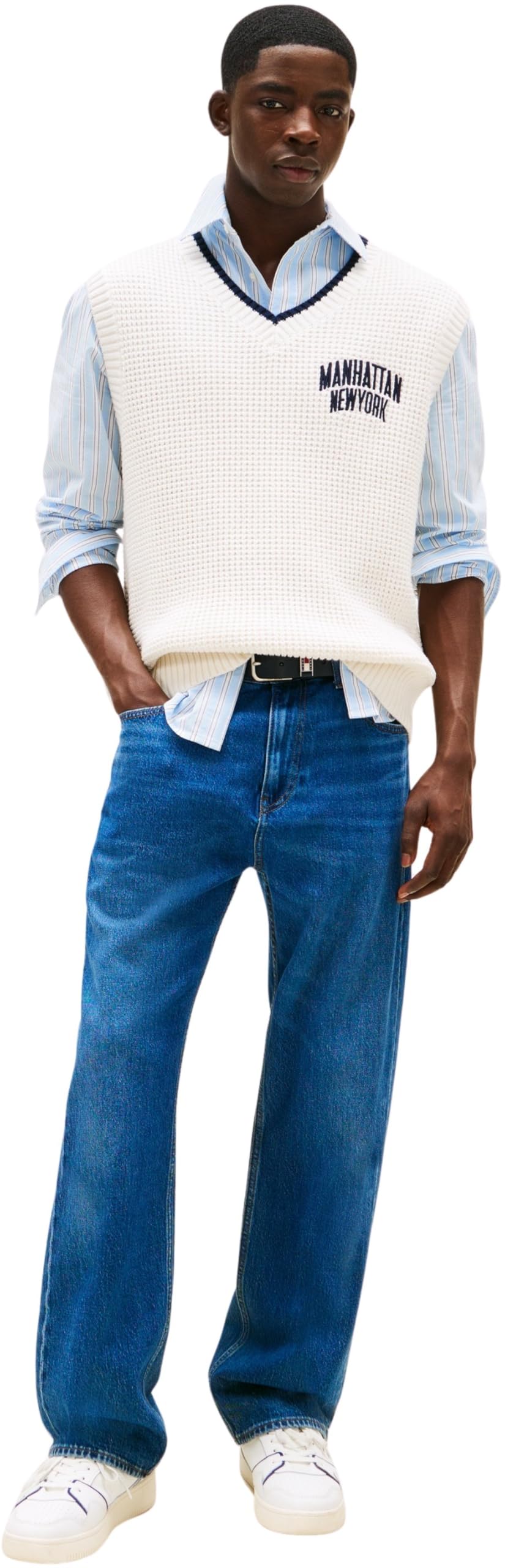 Tommy Jeans Herren Jeans Hose Otis Regular Straight Fit, Blau (Denim Dark), 34W/30L 3