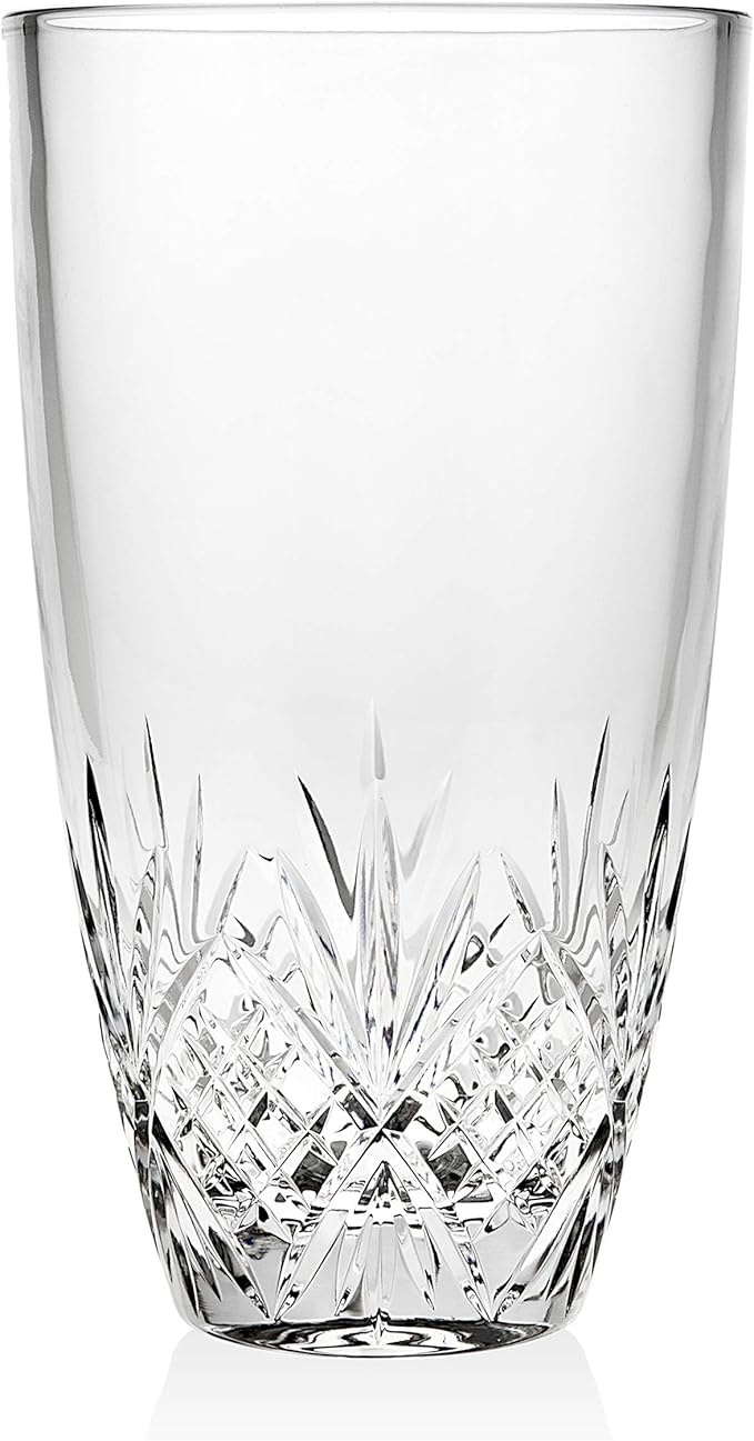 Dublin by Godinger Crystal Flower Vase Decorative Centerpiece 10