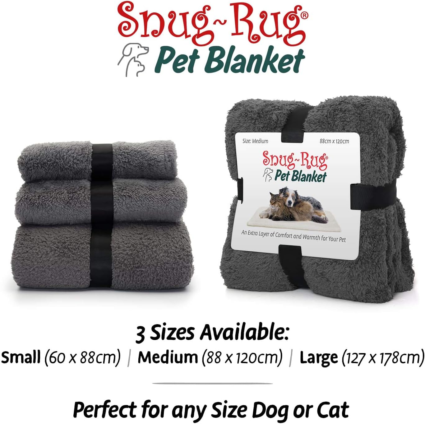 Snug Rug Luxury Pet Blankets, Fluffy Sherpa Fleece Blanket Soft and Warm Dogs and Cats - Image 3