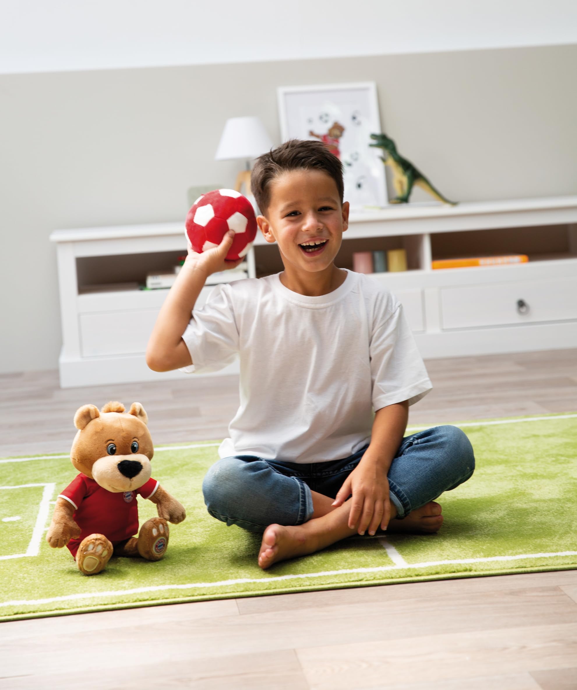 NICI Kuscheltier FC BAYERN MÜNCHEN Bär Berni 35 cm – Stofftier aus weichem Plüsch, Fußball Fanartikel zum Kuscheln und Spielen, für Kinder & Erwachsene, 49074, tolle Geschenkidee, braun 5