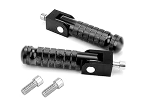 2pcs M8 Cnc Motorcycle Foot Pegs, 90 Degree Foldable Motorcycle Pedals Universal Footrests Dirt Bike Pegs Folding Bicycle Pas