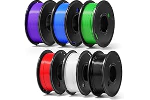 Dynta 3D Printer Filament 250g Mini 43mm Narrow Spool - 1.75mm High Precision Regular PLA Compatible with Bambu Lab A1 mini, Creality Ender-3 V3, Black, White, Red, Green, Blue, Purple for Beginners