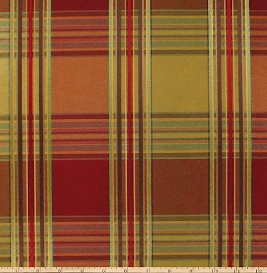 Amazon Com Zaid C 57 Width Plaid Check Drapery Fabric Curtain