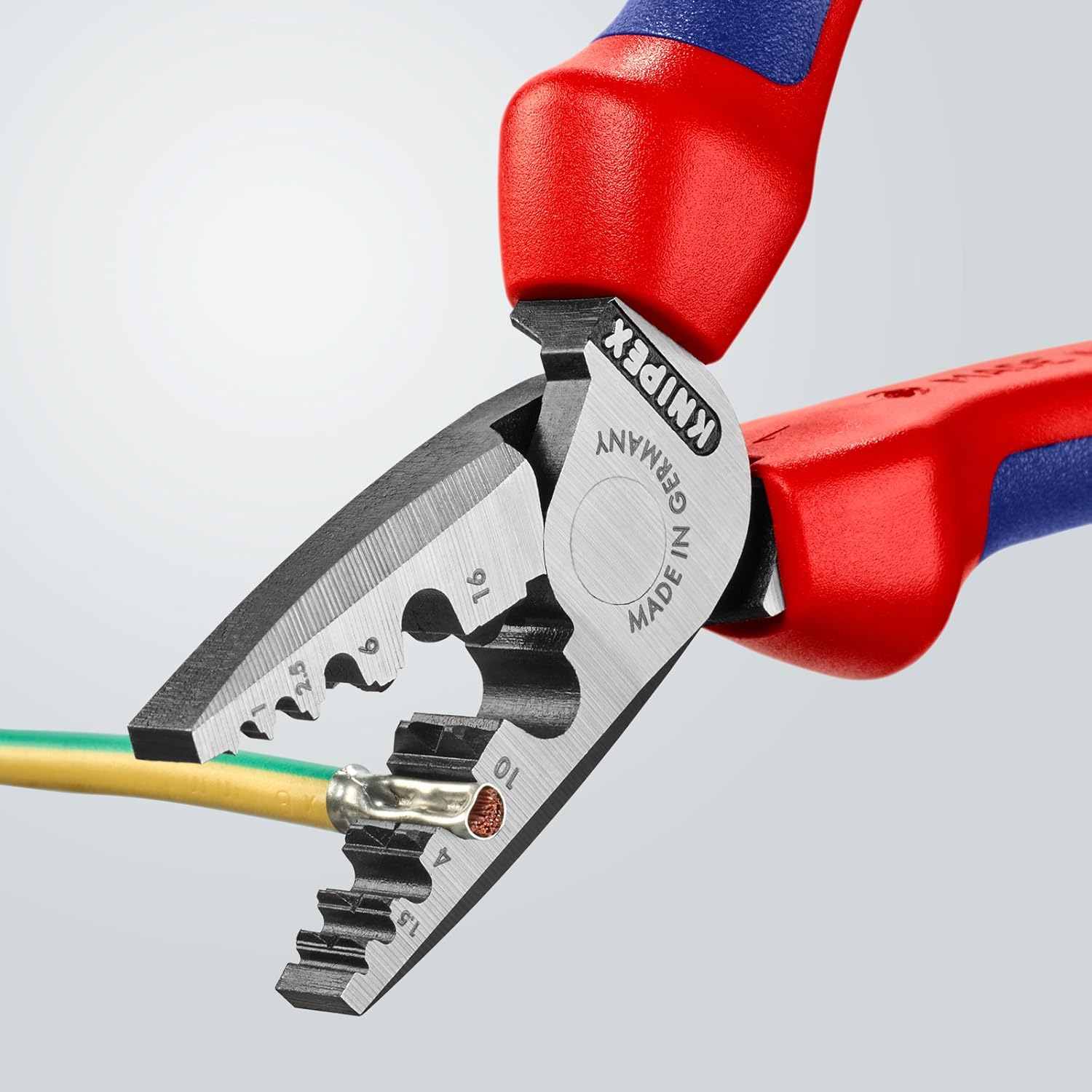 KNIPEX Crimping Pliers for Wire Ferrules with Comfort Handles 180 mm, 97 72 180, Chrome - Image 5