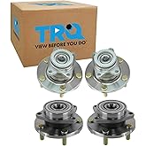 TRQ 2 Piece Wheel Bearing & Hub Assembly Set Compatible with 2005 Mitsubishi Eclipse 2004-2008 Galant