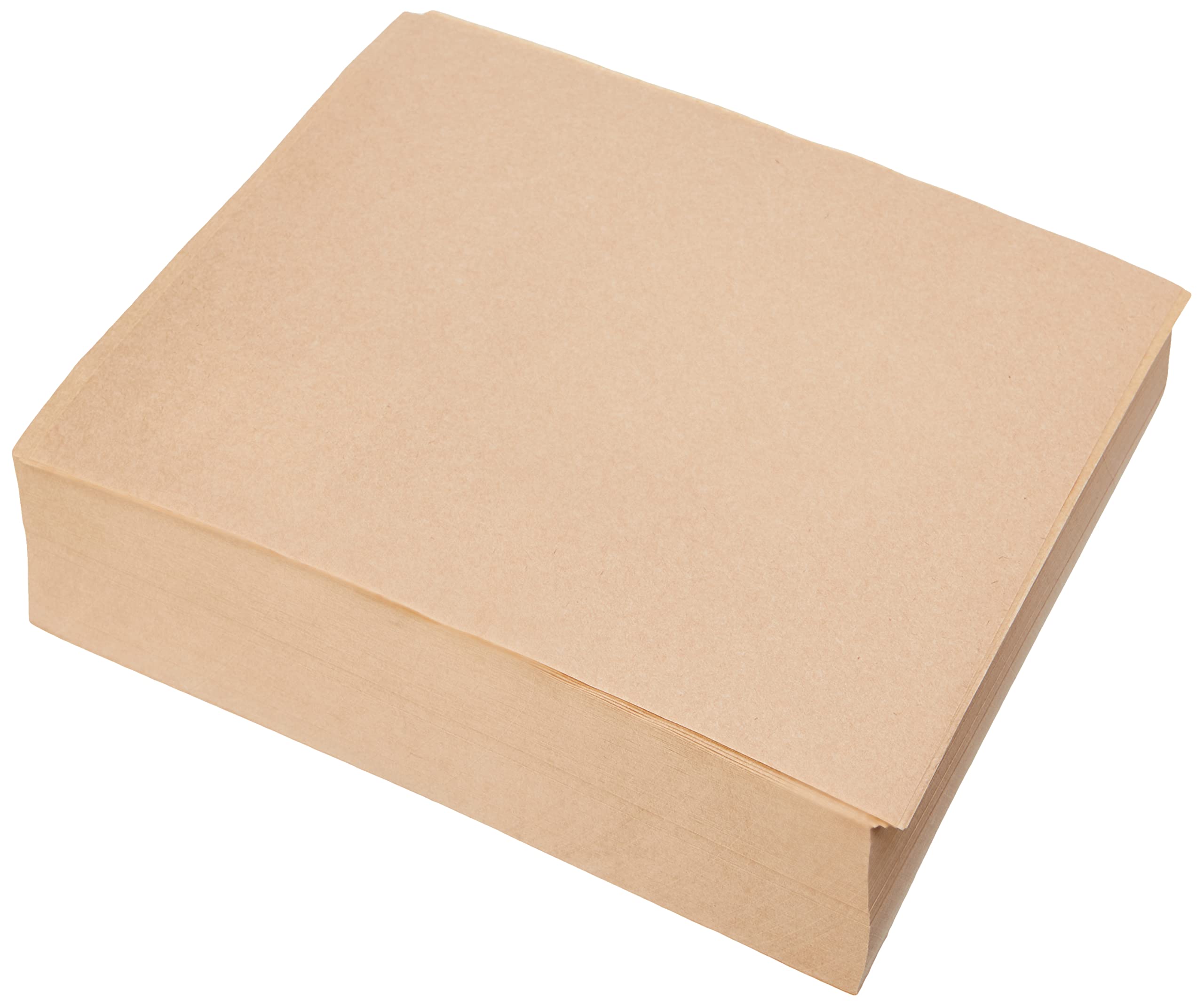 Genware PN0829S Greaseproof Paper, 25 cm x 20 cm, Brown (Pack of 1000) for use in Buckets, Baskets and Serving Cones for Presenting Mains and Sides