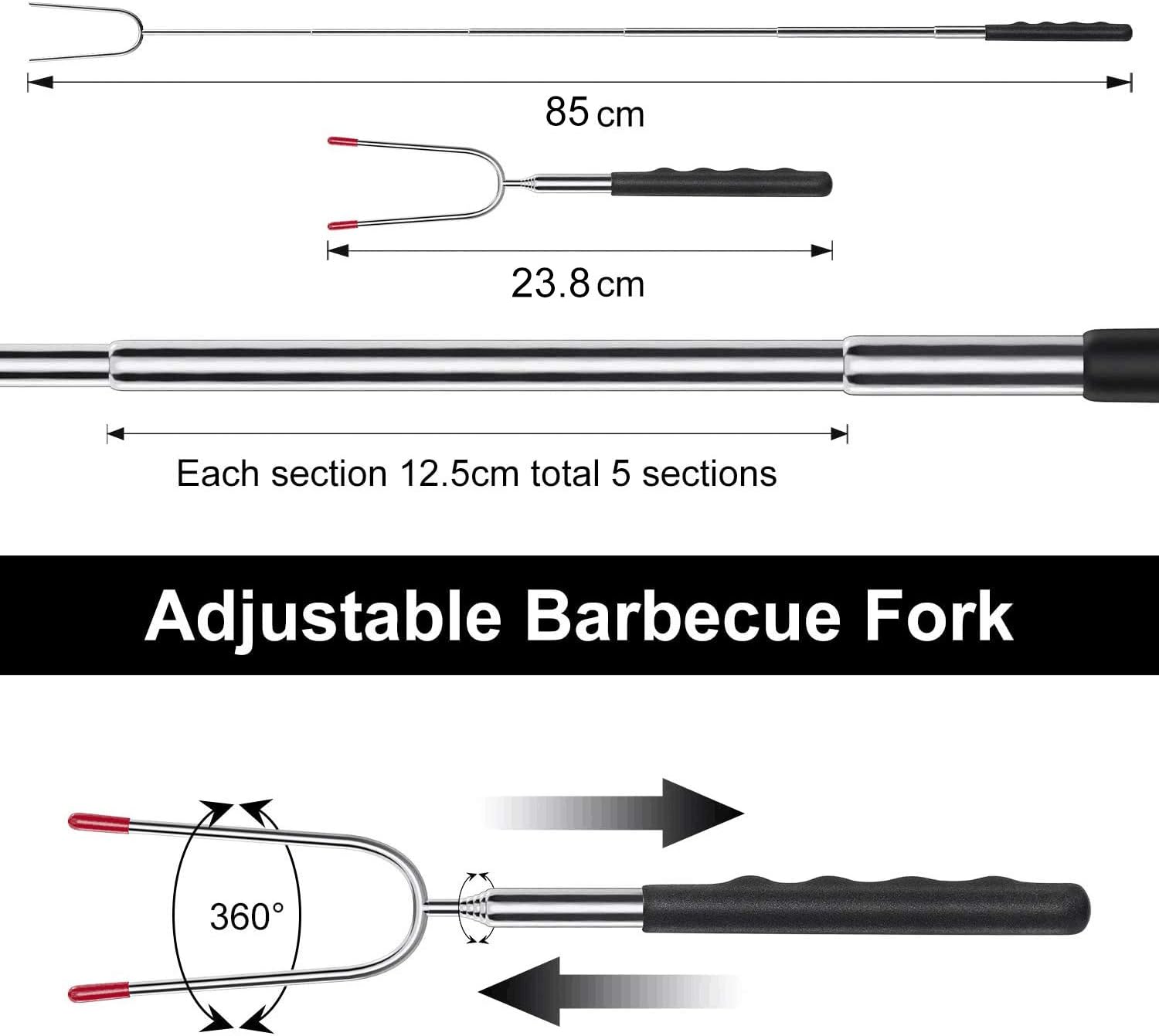 BBQ Marshmallow Toasting Forks Sticks Set of 6, Homealexa Barbecue