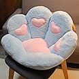 Deaboat Cat Paw Seat Cushion Chair Pads Cats Paw Shape Lazy Sofa Soft Chair Floor Cushions Cute Pillow Big Seat Pad Home Decor for Office Worker Kids Girlfriend Gift Cat Nest (Blue, 27.6 * 23.6inch)