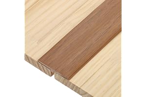 uxcell T-Molding Transition Strips, 6.56 ft x 1.97" (L x W) PVC Floor Flat Divider Strip Self Adhesive Vinyl Flooring Edging 
