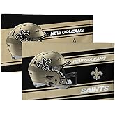 Northwest NFL New Orleans Saints 2-Pack Fan Towel Set, 16" x 25" Each, Swipe, Team Colors
