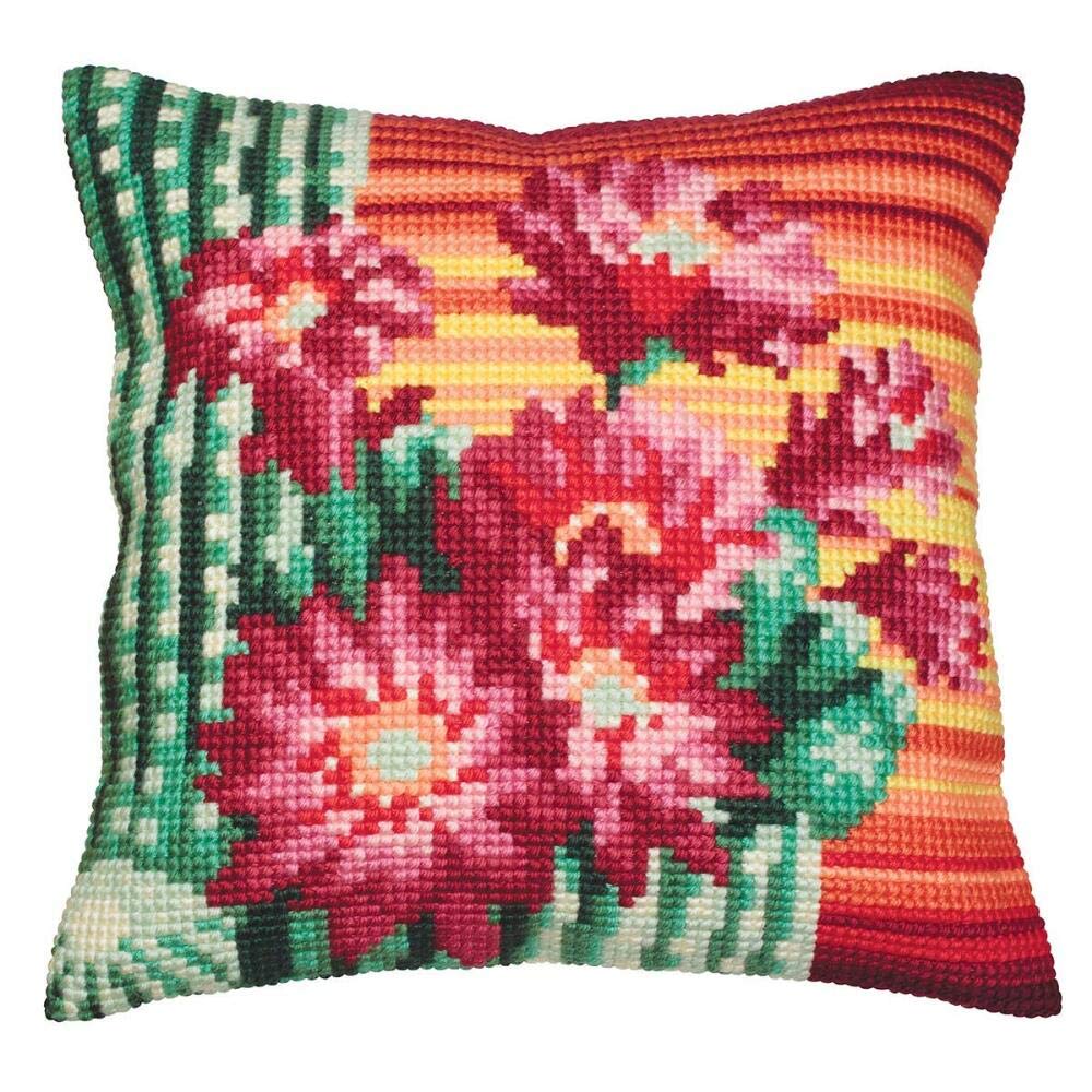 Collection d'Art Cross Stitch Cushion: Blue Ledum