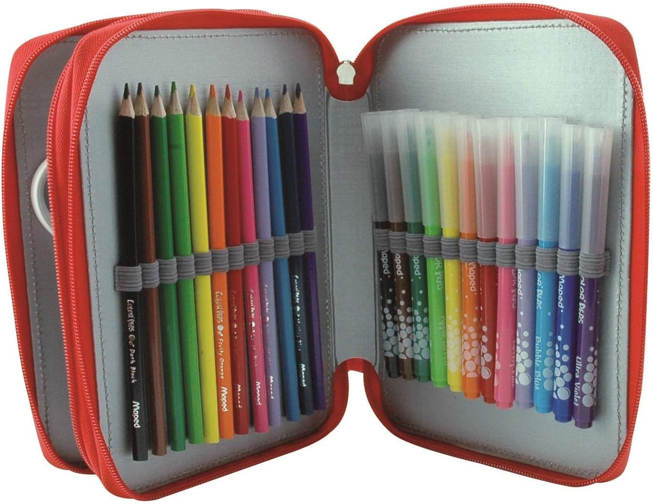 Maped - Plumier 34 Pieces with Two Floors Cars Rojo y negro, Rojo Y Black, 6.35 cm (L) x 19.2 cm (W) x 29.6 cm (H) - Image 4