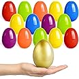 SpringFlower 3.5” Unfilled Easter Eggs, 36 pcs Colorful Egg Plus 1 Golden Egg, Empty Plastic Eggs Fillable with Candy, Treats, Presents for Toy Basket,Easter Decorations, Toy Egg Basket,Boys & Girls